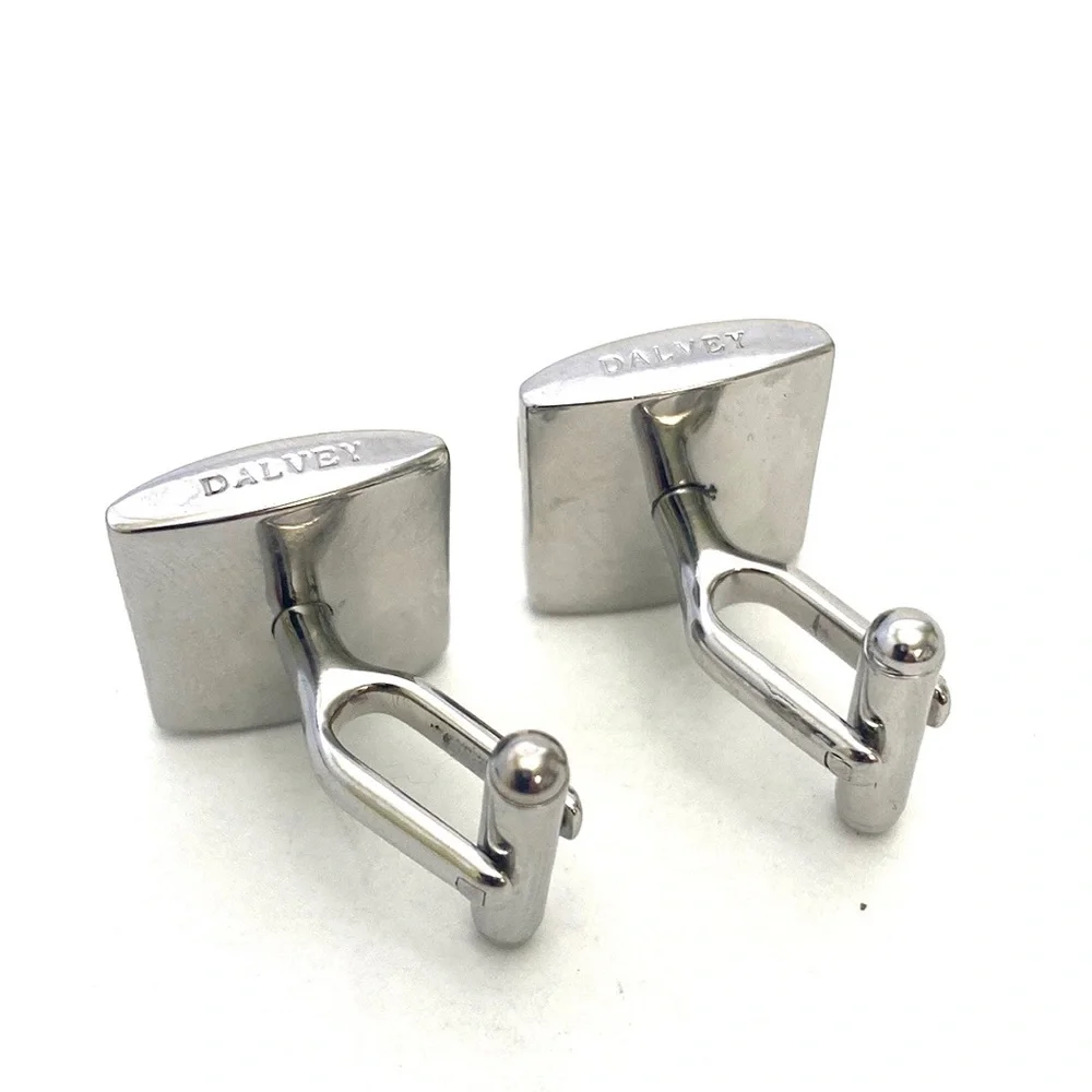 Dalvey Men's Admiralty Tigers Eye/Hematite/Silver Cufflinks
